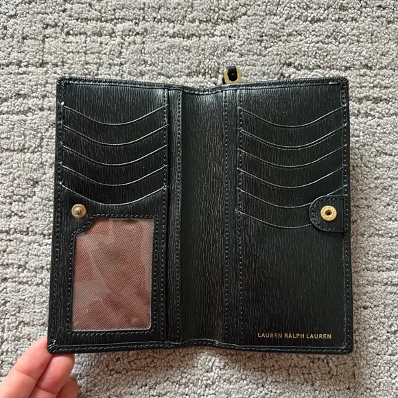 Ralph Lauren Black Wallet with Gold Emblem - Picture 9 of 16